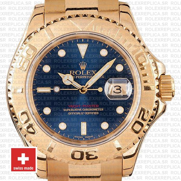 Rolex Yacht Master Gold Blue 40mm 16628