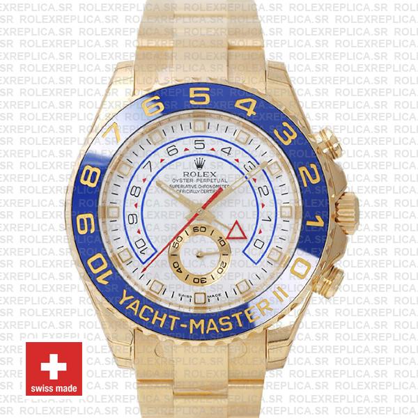 Rolex Yacht-Master II Yellow Gold White Dial | Replica Watch