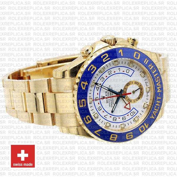 Rolex Yacht-Master II Yellow Gold White Dial Rolex Replica Watch