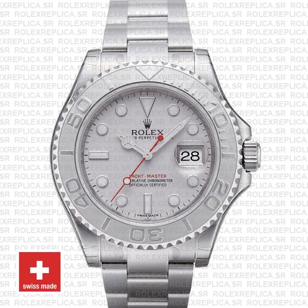 Rolex Yacht-Master II Silver Dial 40mm Platinum Replica Watch