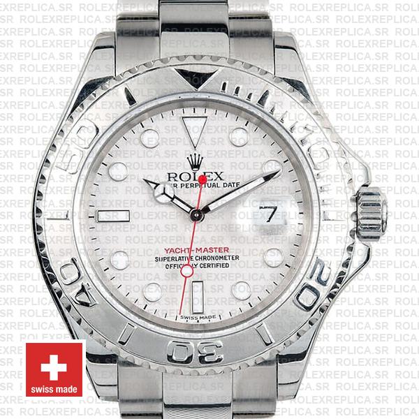 ROLEX YACHT MASTER PLATINUM DIAL 40MM SWISS REPLICA 116622 PLNM