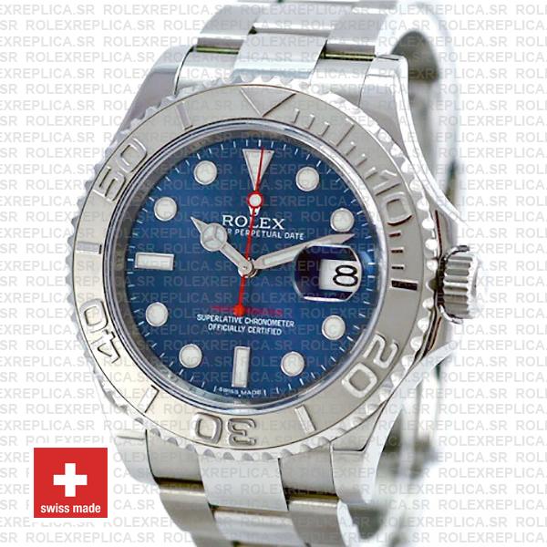 Rolex Yacht-Master Blue Dial Stainless Steel Rolex Replica Watch